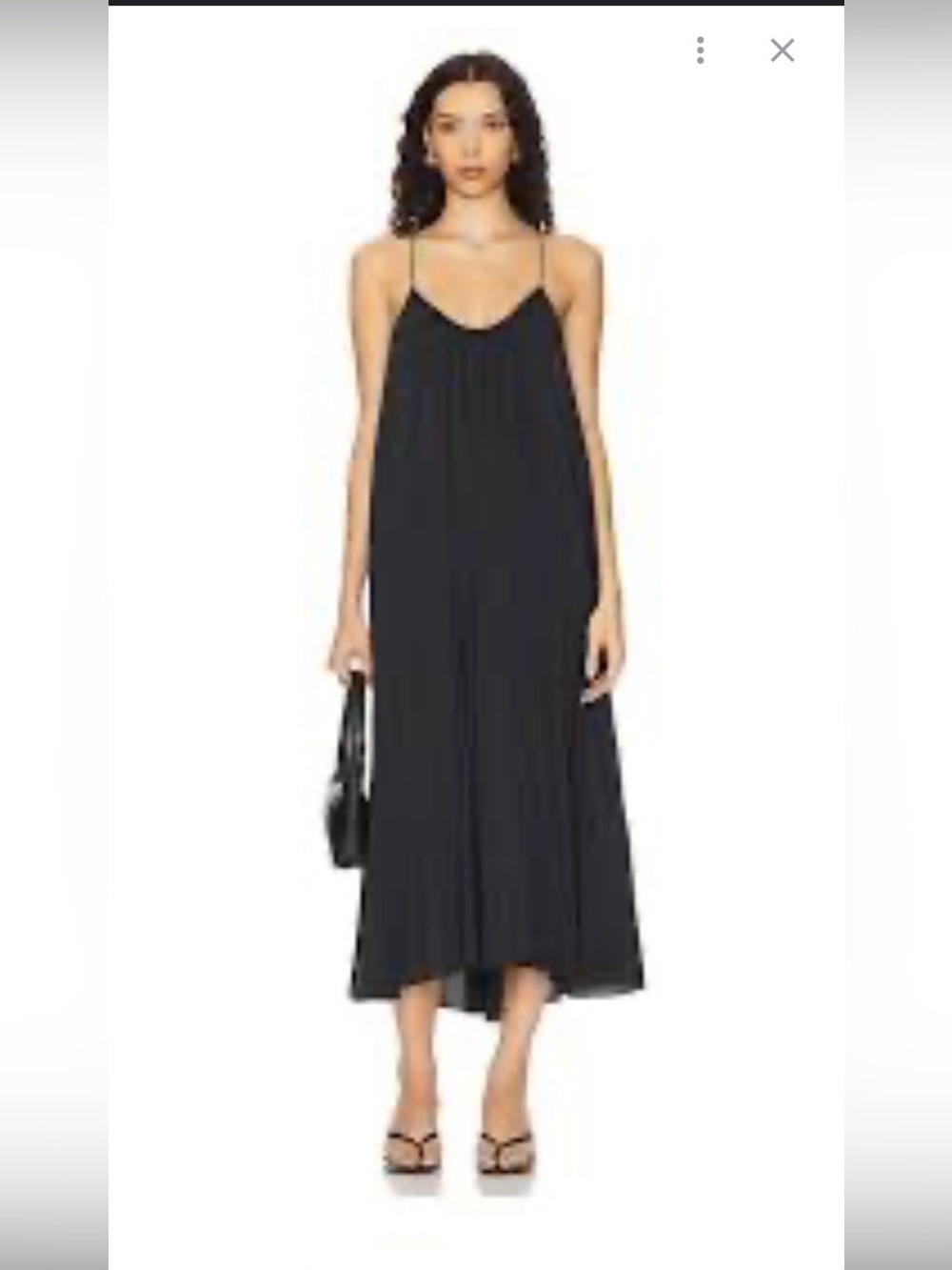 Annie Bing  Black Spaghetti-Strap Dress size small NWT